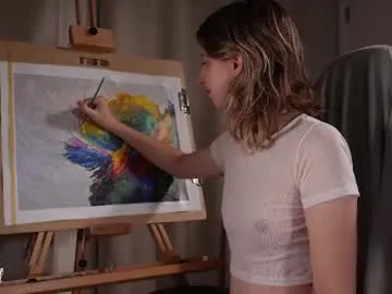 haileyhill — Orgasms & Painting  #natural #petite #smalltits #hairy #cute