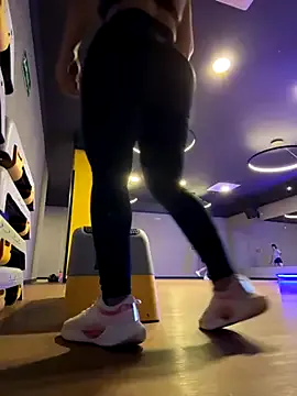 Anavalle — using a dildo at the gym 