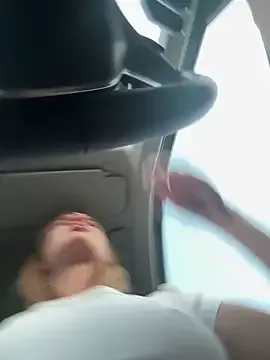 EvieEvans — Rub naked pussy on car's handbrake