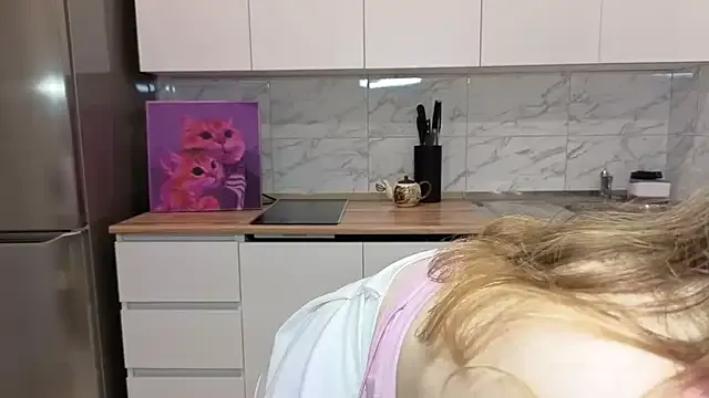 Karalinely — Shake my boobs in hand bra close up